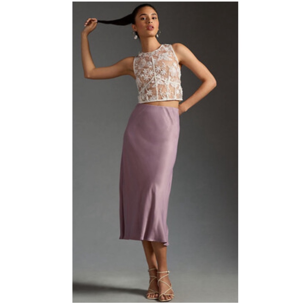 Anthropologie Tilda Slip Skirt